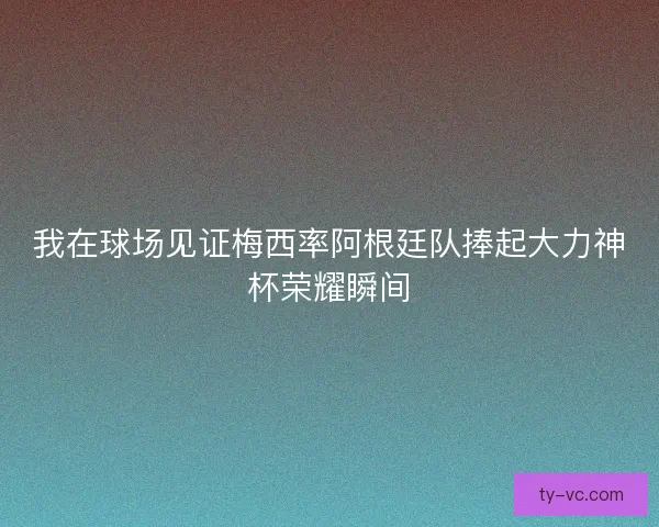 我在球场见证梅西率阿根廷队捧起大力神杯荣耀瞬间 我在球场见证梅西率阿根廷队捧起大力神杯荣耀瞬间
